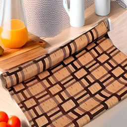 Aura Brown & Beige Printed Water Resistant Shelf Liner Organiser-16