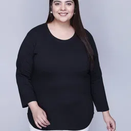 IN Love Women Solid Round Neck Cotton T-shirt-picture-4