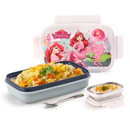 Myntra Elegant Homes Kids Grey & White Printed Stainless Steel Safe Pack Lunch Box-image-57