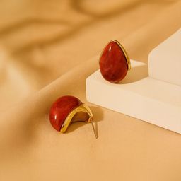 Accessorize Enamelled Resin Teardrop Shaped Studs-image-18