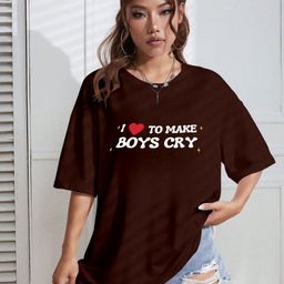 CORSICA Typography Printed Round Neck Drop Shoulder T-shirt-image-92