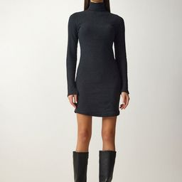 Happiness istanbul High Neck Ribbed Mini Bodycon Dress-image-87