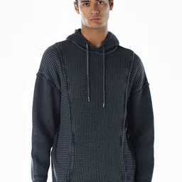 Jack & Jones Men Self Design Hooded Cotton Sweatshirt-picture-4