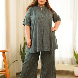 NANGALIA RUCHIRA Printed Cotton Tunic With Trousers Co-Ords-picture-50