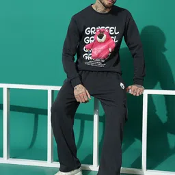 GRIFFEL Men Graphic Printed Sweatshirt image 5