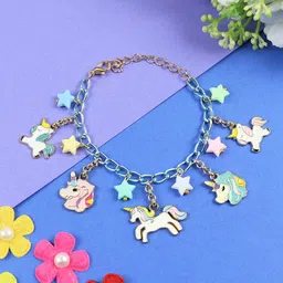 Asthetika Girls Unicorn Multicharm Bracelet-image-6