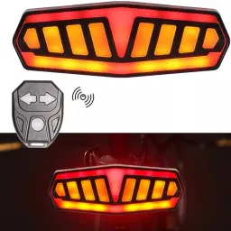 linist Bicycle Turn Signals Remote Control Indicator LED Rear Light Rechargeable LED Rear Break Light image 3