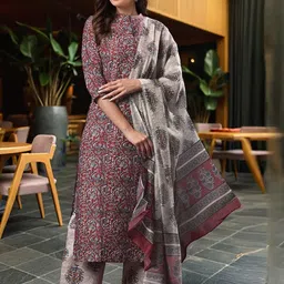 Aaghnya Women Printed Viscose Rayon Kurta & Palazzos-picture-33
