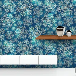 ArtzFolio Printed UV-Resistant Anti-Bacterial Christmas Snowflakes Peel & Stick Wallpaper-image-42