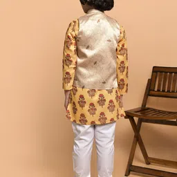 PRINTCULTR Boys Ethnic Motifs Printed Regular Kurta with Pyjamas image 2