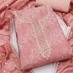 ASISA Embroidered Unstitched Dress Material-image-80