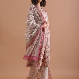 JAYPORE Ethnic Motifs Printed Cotton Dupatta-29