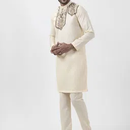 DEVOILER Men Ethnic Motifs Printed Regular Kurta with Pyjamas image 2