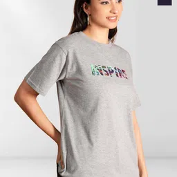 NEYSA Women Typography 2 Printed Applique T-shirt-image-94