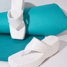 JM Looks Colourblocked Wedge Pumps with Bows-25