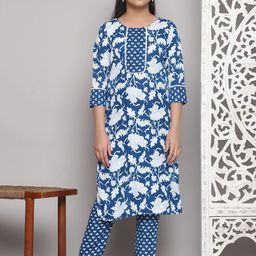 Bholukart Girls Floral Printed Kurta with Trousers-image-45