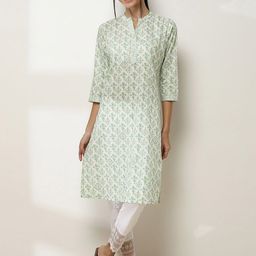 Rangriti Floral Printed Mandarin Collar Straight Kurtas-58