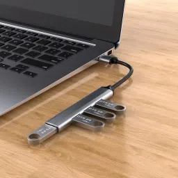 TECHGEAR USB 3.0 4 Port Multi USB Hub, Slim High Speed Extension Splitter USB Adapter image 3
