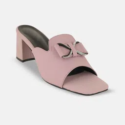 Rubeezz PU Party Block Sandals with Bows-29