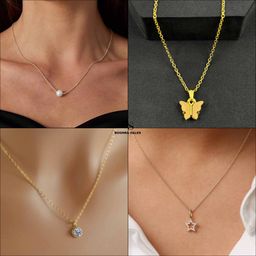 Boghra Sales Women Set Of 4 Gold-Plated Brass Pearls Chain-47