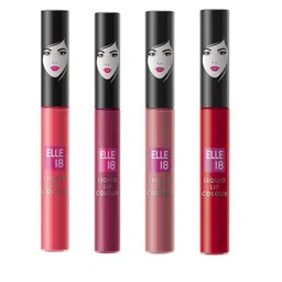 ELLE 18 Set of 4 One Stroke Matte Long-Lasting Liquid Lip Color - 5.6ml each image 1