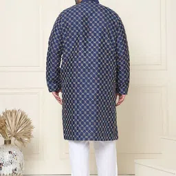 SOJANYA PLUS Men Embroidered Regular Kurta with Pyjamas image 5