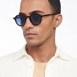John Jacobs Unisex Round Sunglasses with Polarised and UV Protected Lens 152263-30