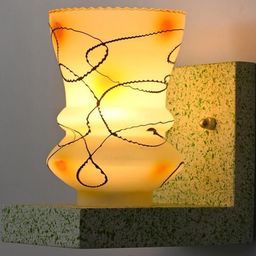 SOMIL Yellow Glass Cylinder Printed Wall Lamps-image-41