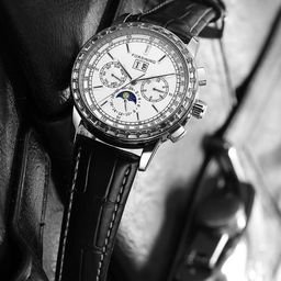 FORSINING Men Round Dial & Leather Straps Analogue Watch FSG329M3S1-15