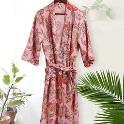 HotGown Women Printed Pure-Cotton Bath Robe-image-91
