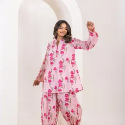 TARA-C-TARA Women Floral Printed Regular Pure Cotton Kurta with Salwar-image-39