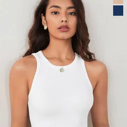 KERI PERRY Women Pack of 2 Ribbed Tank Crop Top-image-47