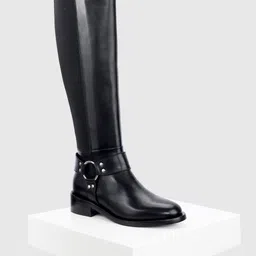 Oroh Women Leather Slip-On Regular Boots-19