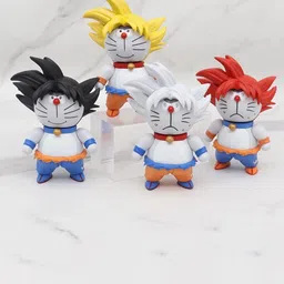 AUGEN Kids 4Pcs Doremon Gokhu Action Figure Toys-36