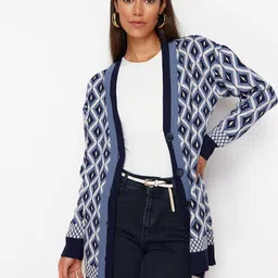 Trendyol Women Printed Longline Cardigan-image-68