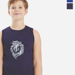 Bodycare Kids Boys Pack Of 2 Soft Breathable Sleeveless Cotton Vests KGA2016RBWH-60-image-93