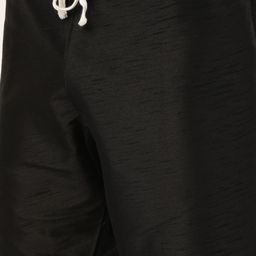 SOJANYA Men Black & Peach-Coloured Solid Kurta with Churidar & Nehru Jacket image 4