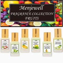 Menjewell Perfumes Set of 6 Fine Fragrance Attar 3 ml each-50