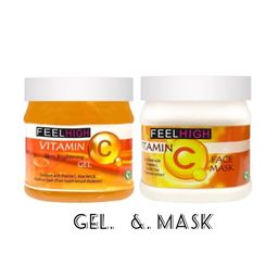FEELHIGH Set of Vitamin C Face Mask + Skin Brightening Gel - 500 ml Each-15