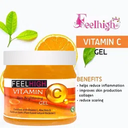 FEELHIGH Set of Vitamin C Face Mask + Skin Brightening Gel - 500 ml Each image 2