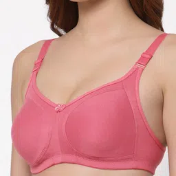 Floret Pack of 2 Pink & Blue Non Wired Full Coverage Minimizer Bra image 4