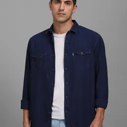 Louis Philippe Jeans Men Slim Fit Pure Cotton Casual Shirt-image-56