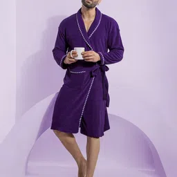 LacyLook Double Terry Cotton Bath Robe-picture-51