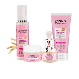 Globus naturals Set Of 4 Rice Ceramide Combo Face Toner, Face Cream, Face Serum-255ml-3