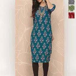 Anouk Rustic Women Pack Of 4 Ethnic Motifs Printed Crepe Kurta-30