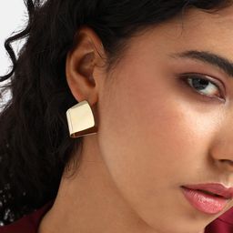 DressBerry Gold-Plated Contemporary Drop Earrings-image-93