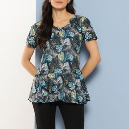 BAESD Printed Round Neck Swimming Dress With Cap-picture-34