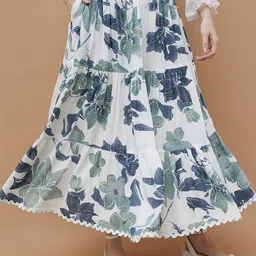Colour Me by Melange Women Printed Flared Maxi Skirts-image-91