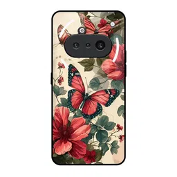 QRIOH Unisex Nothing Phone 3a Floral Shockproof Glass Back Case-picture-40