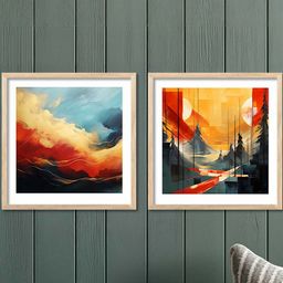 walllane Abastract Wall Art With Frame Home Decor Wall Painting For Living Room Office Bedroom-picture-34
